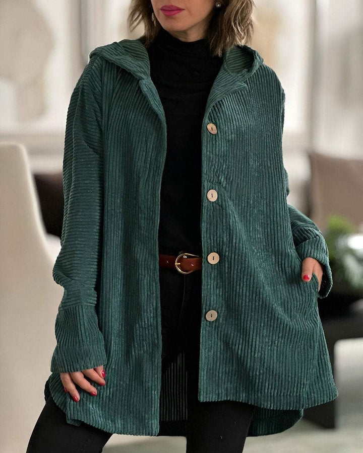 Cordia - Comfortable Cord Jacket with Hood