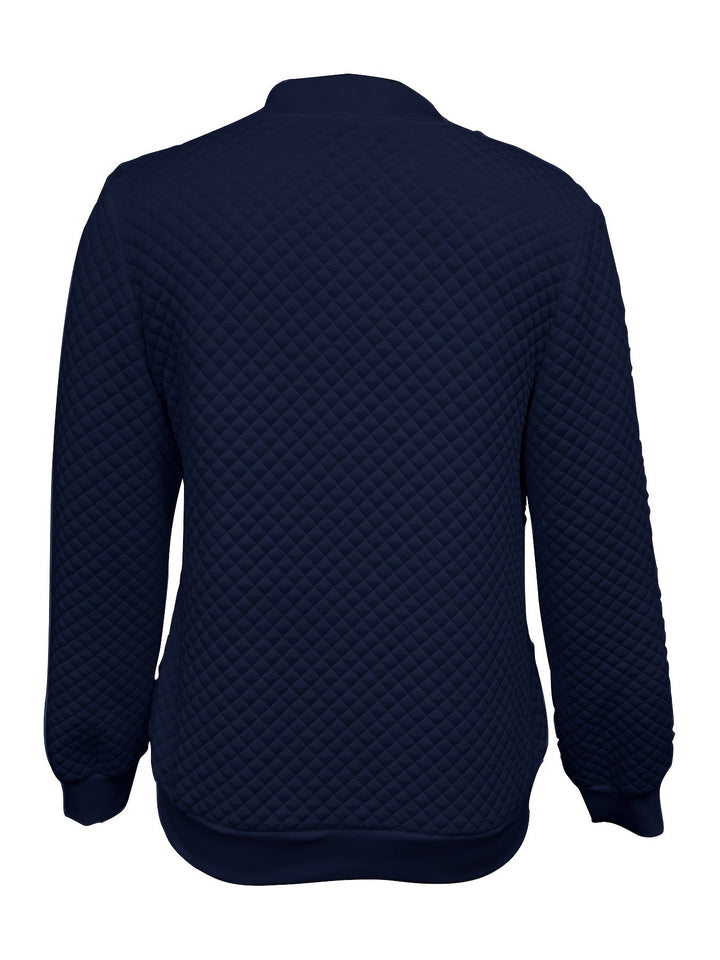 Carolyn | Quilted Texture Baseball Jacket