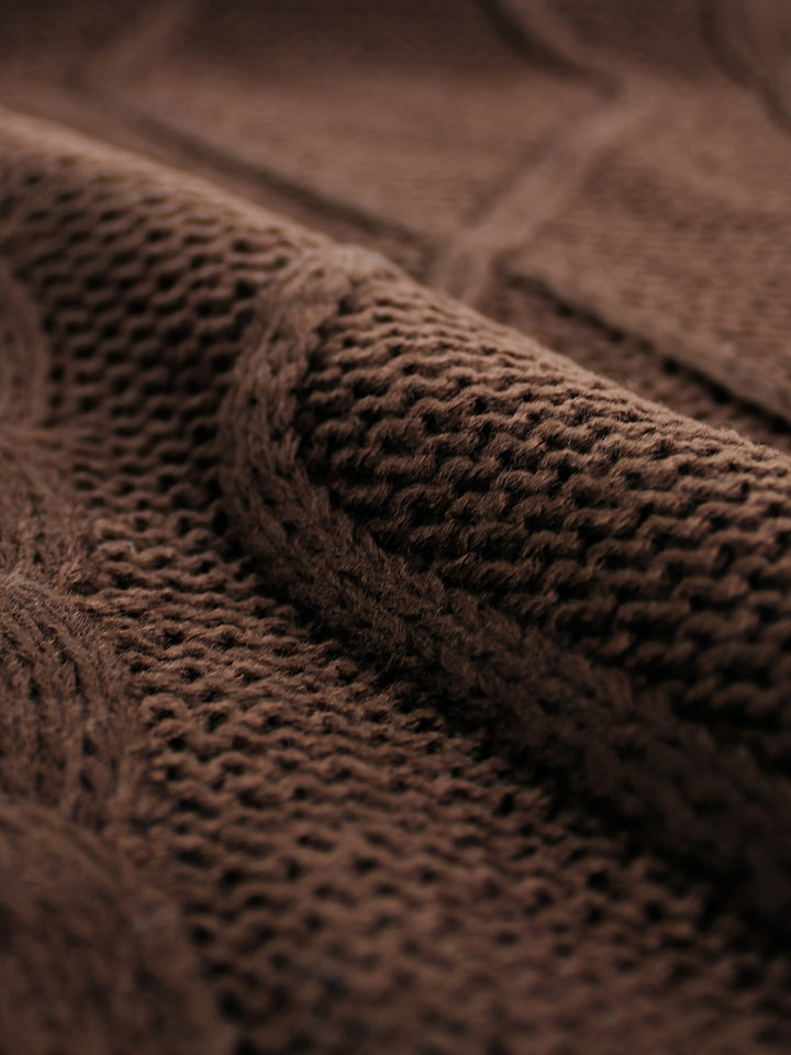Cora | Cozy Cable Knit V-Neck Sweater Vest