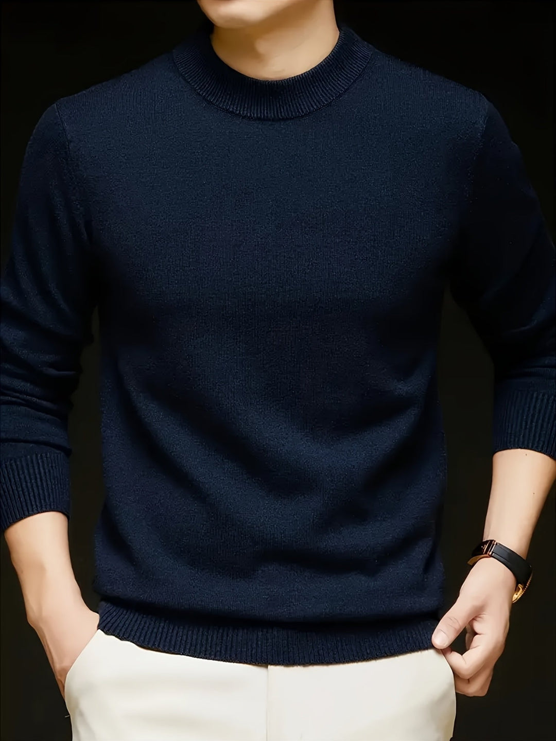 Jonah | Knitted Sweater with Stand-Up Collar