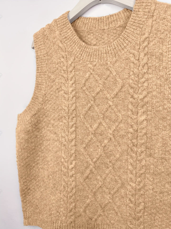 Brooke | Cable Knit Sweater Vest