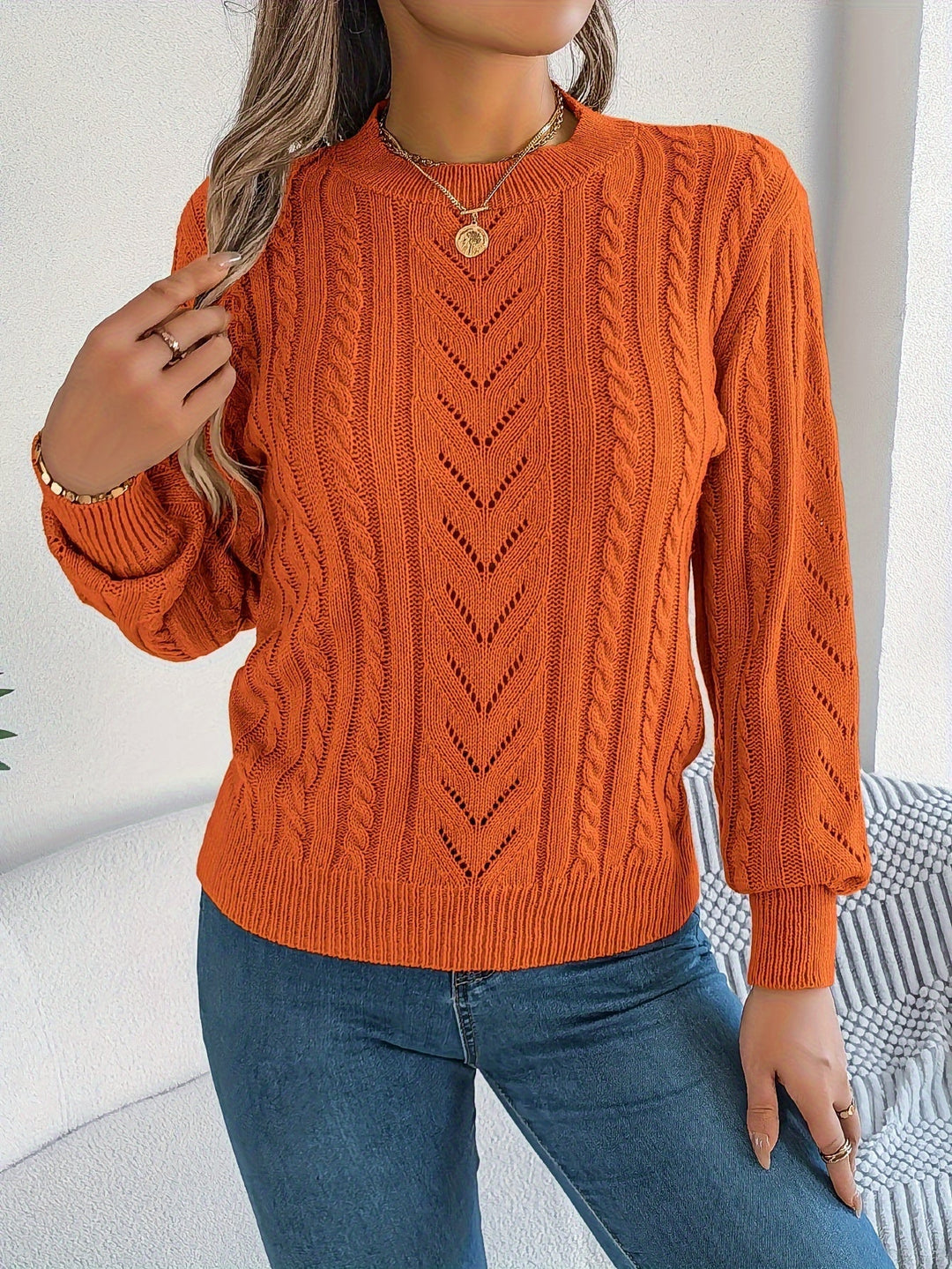 Blythe | Cable Knit Textured Sweater
