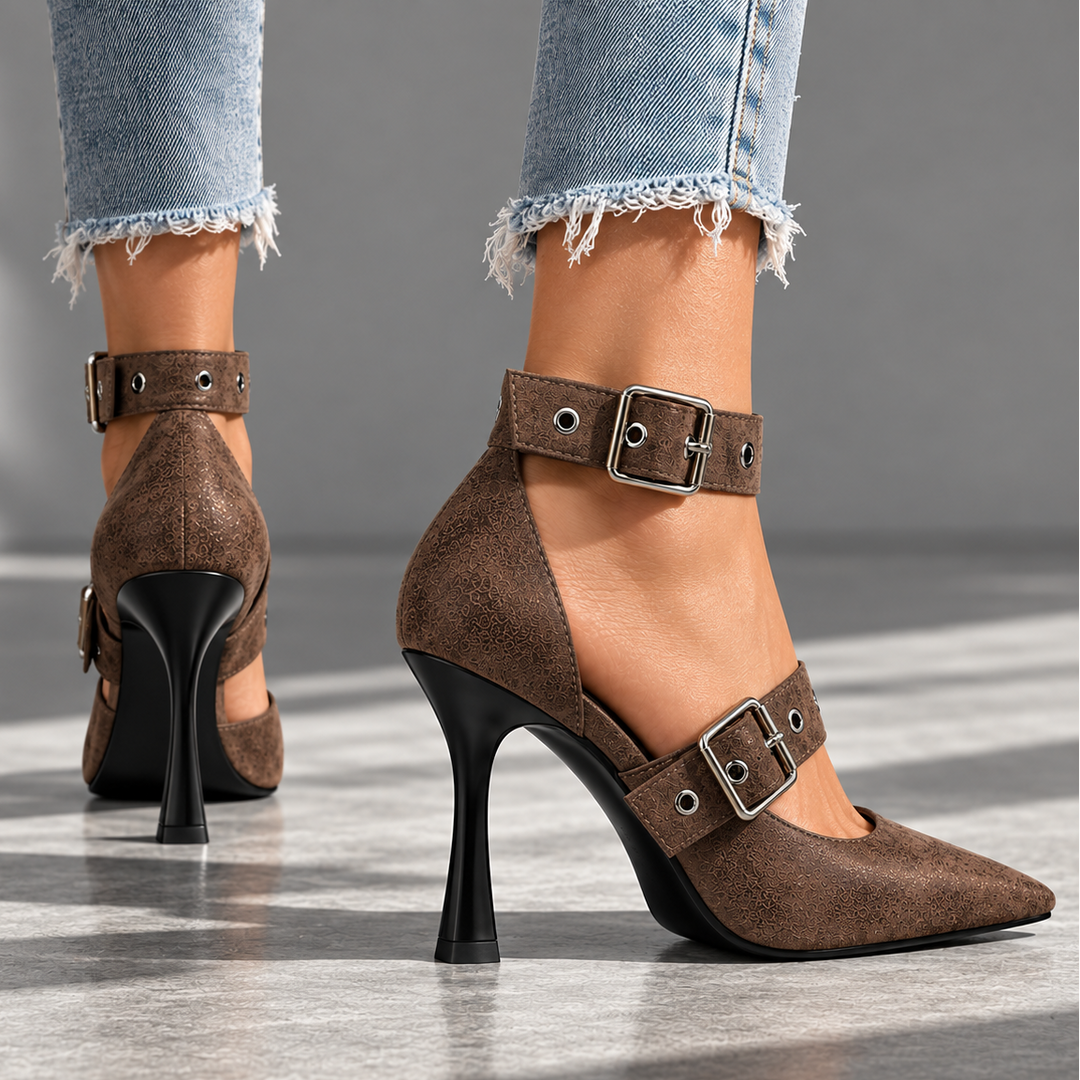 Vivian | Women's Pumps with Buckles and Pointed Toe