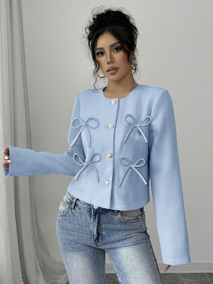Odette | Cropped Jacket with Bow Detail