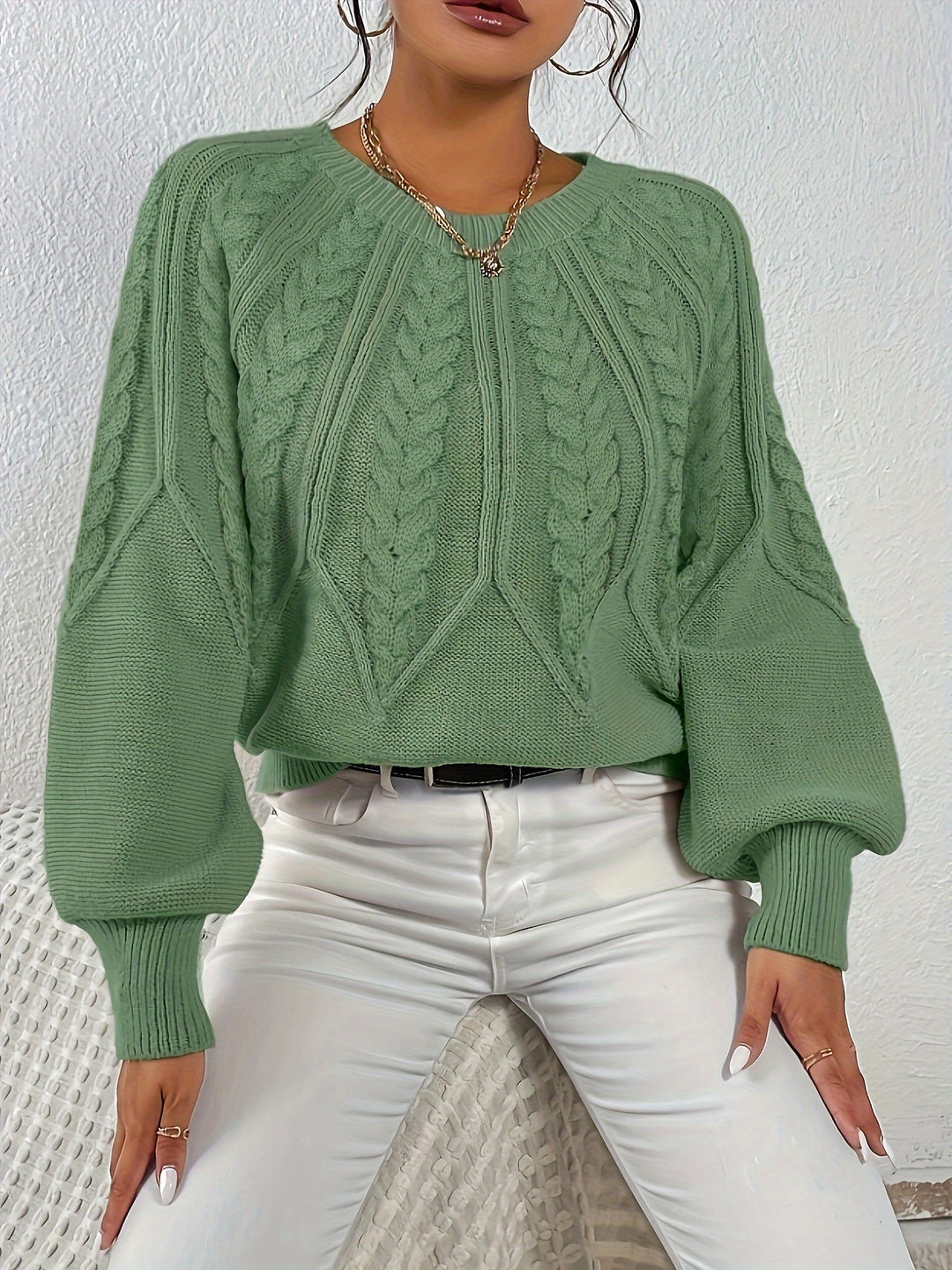Eleanor | Relaxed Cable Knit Sweater