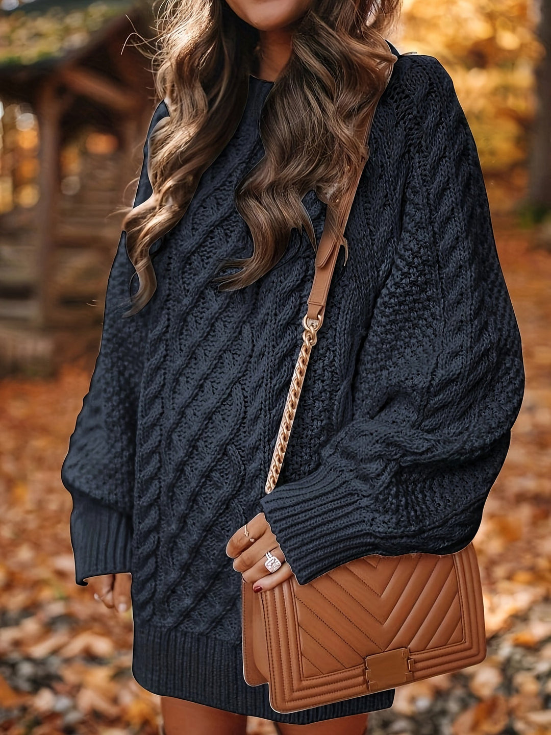 Renee | Cozy Cable Knit Sweater Dress