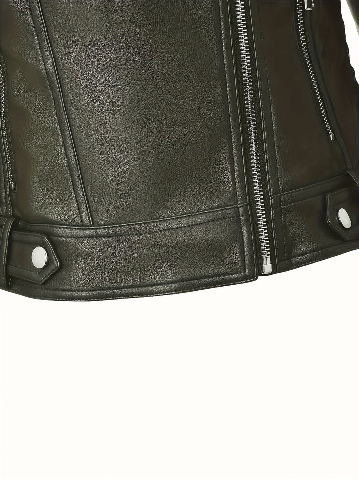 Mabel | Structured Zip-Front Moto Jacket