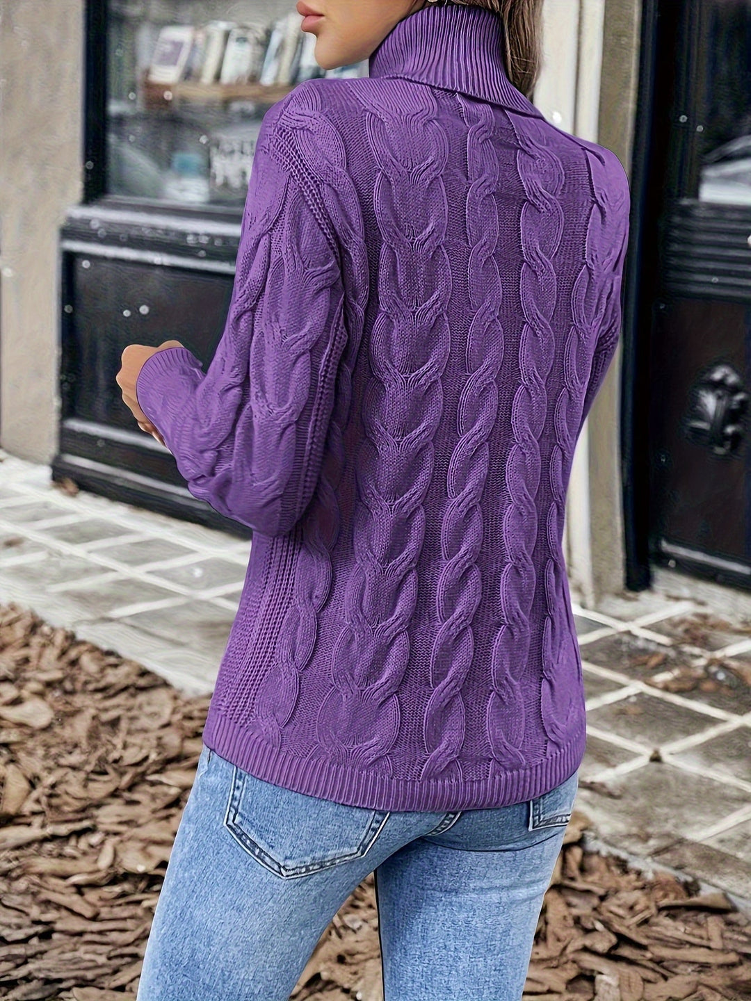 Celeste | Cozy Cable Knit Turtleneck