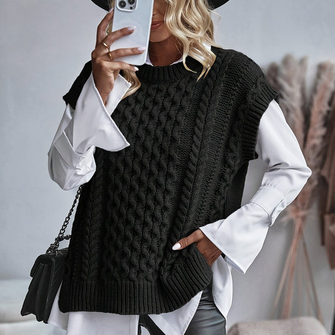 Bridget | Cozy Cable Knit Sweater Vest