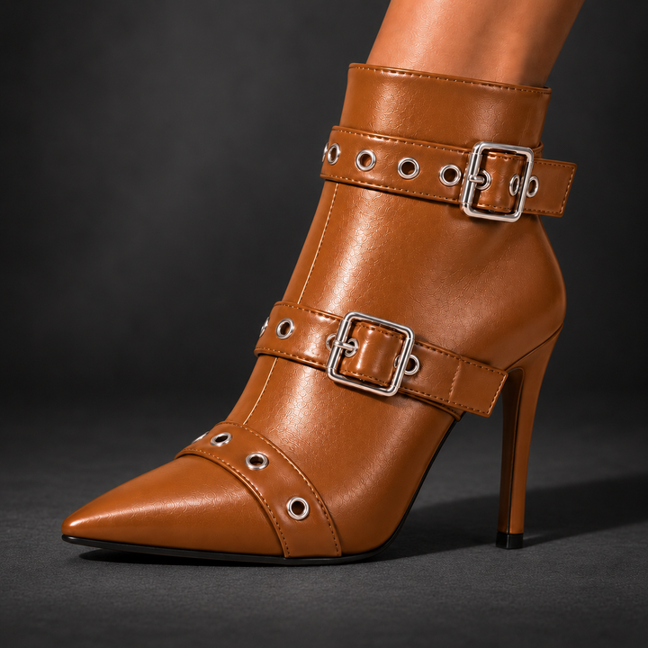 Hadley | Women's Ankle Boots with Buckles and Eyelets