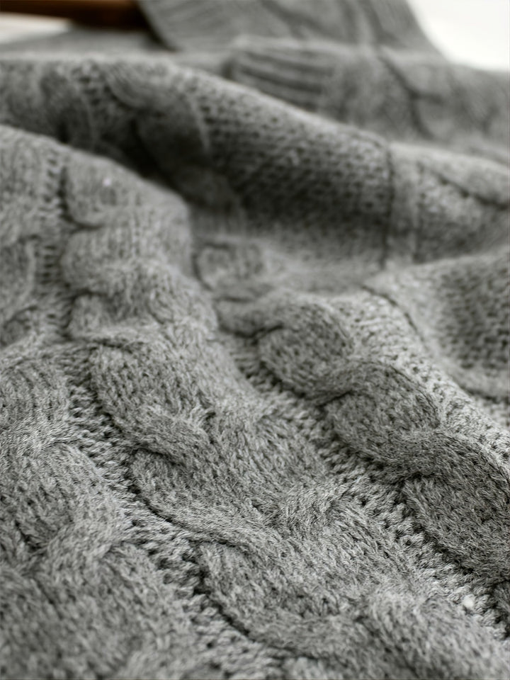 Cora | Cozy Cable Knit V-Neck Sweater Vest