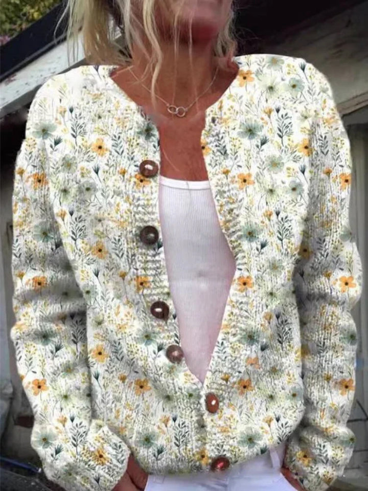 LILA | Floral Pattern Cardigan