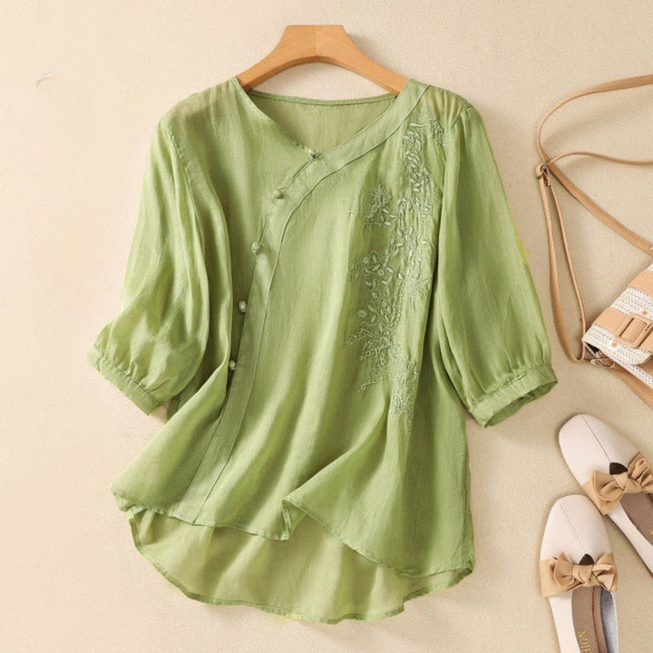 Stella - Asymmetrical Button Tunic