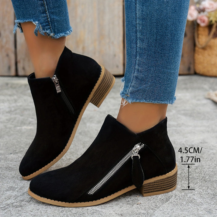 Bianca | Daily Ankle Boots with Side Zipper
