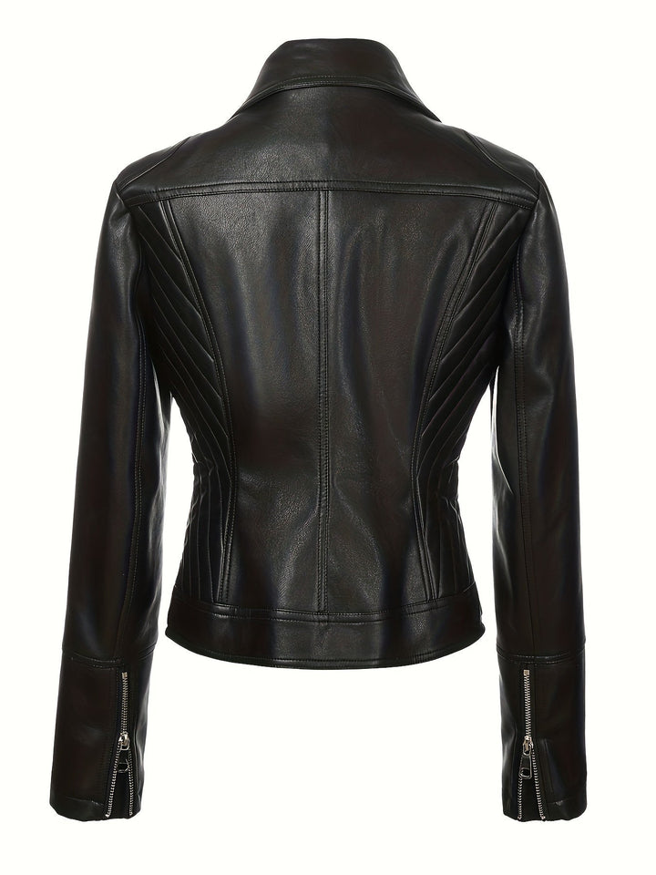 Mabel | Structured Zip-Front Moto Jacket
