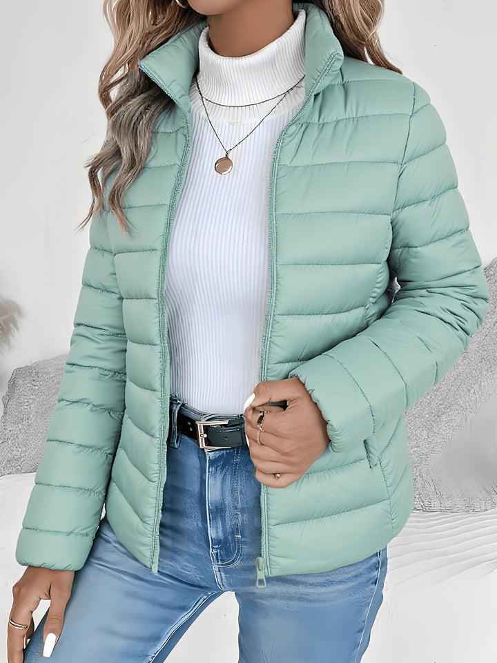 Vivienne | Lightweight Stand Collar Puffer Jacket