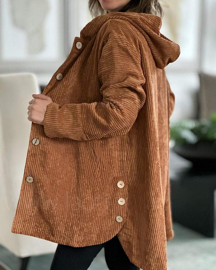 Cordia - Comfortable Cord Jacket with Hood