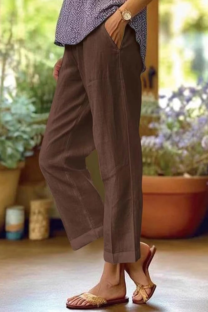 Sienna | Lightweight Summer Trousers with Breathable Fabric and Relaxed Fit