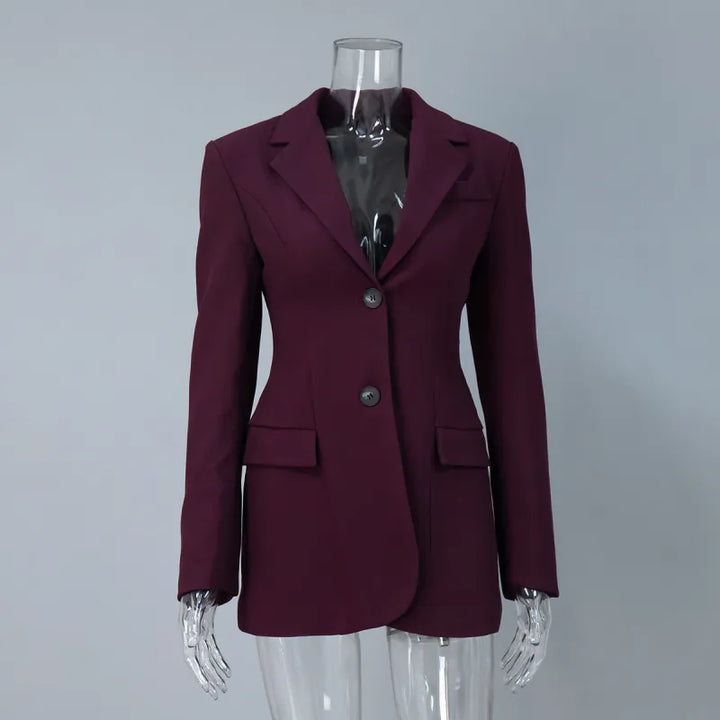 Amara | Women's Blazer with Notched Lapels and Buttons