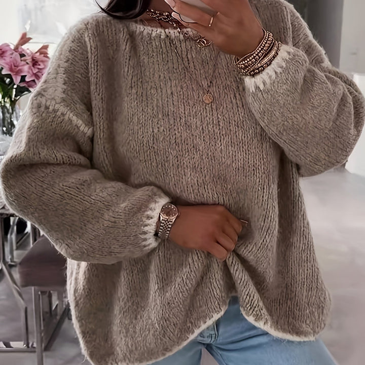 Willa | Women's Sweater with Crewneck and Ribbed Cuffs