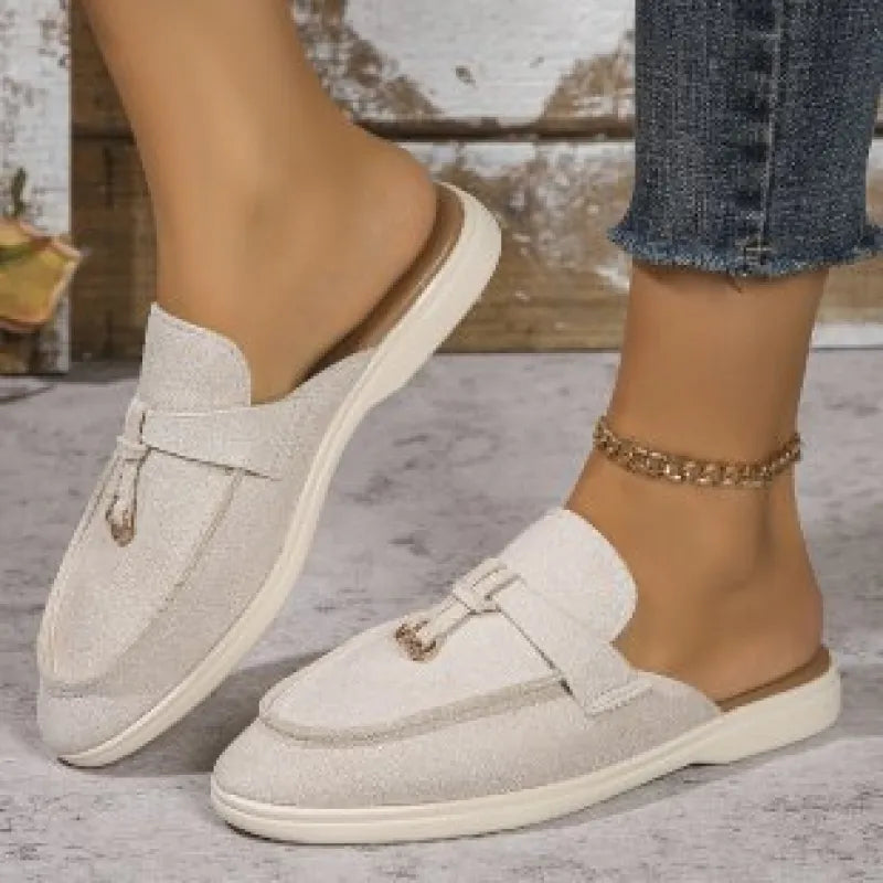 Oakley | Women's Loafer Mules with Tassels and Stitching