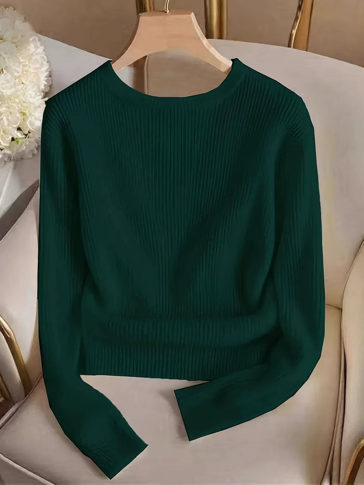 Gretchen | Ribbed Sweater with Buttons on the Sleeves