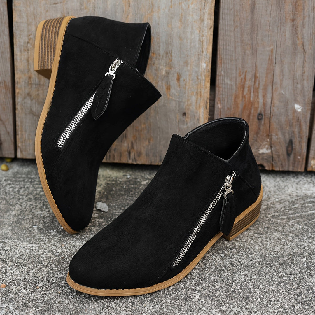 Bianca | Daily Ankle Boots with Side Zipper