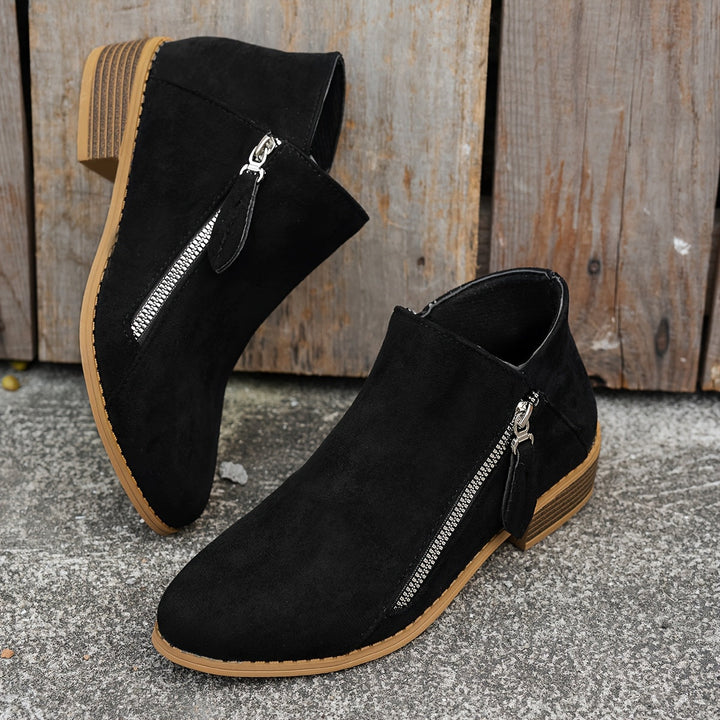 Bianca | Daily Ankle Boots with Side Zipper