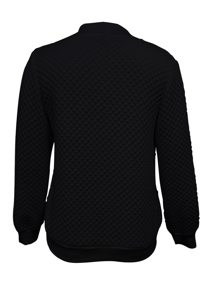 Carolyn | Quilted Texture Baseball Jacket