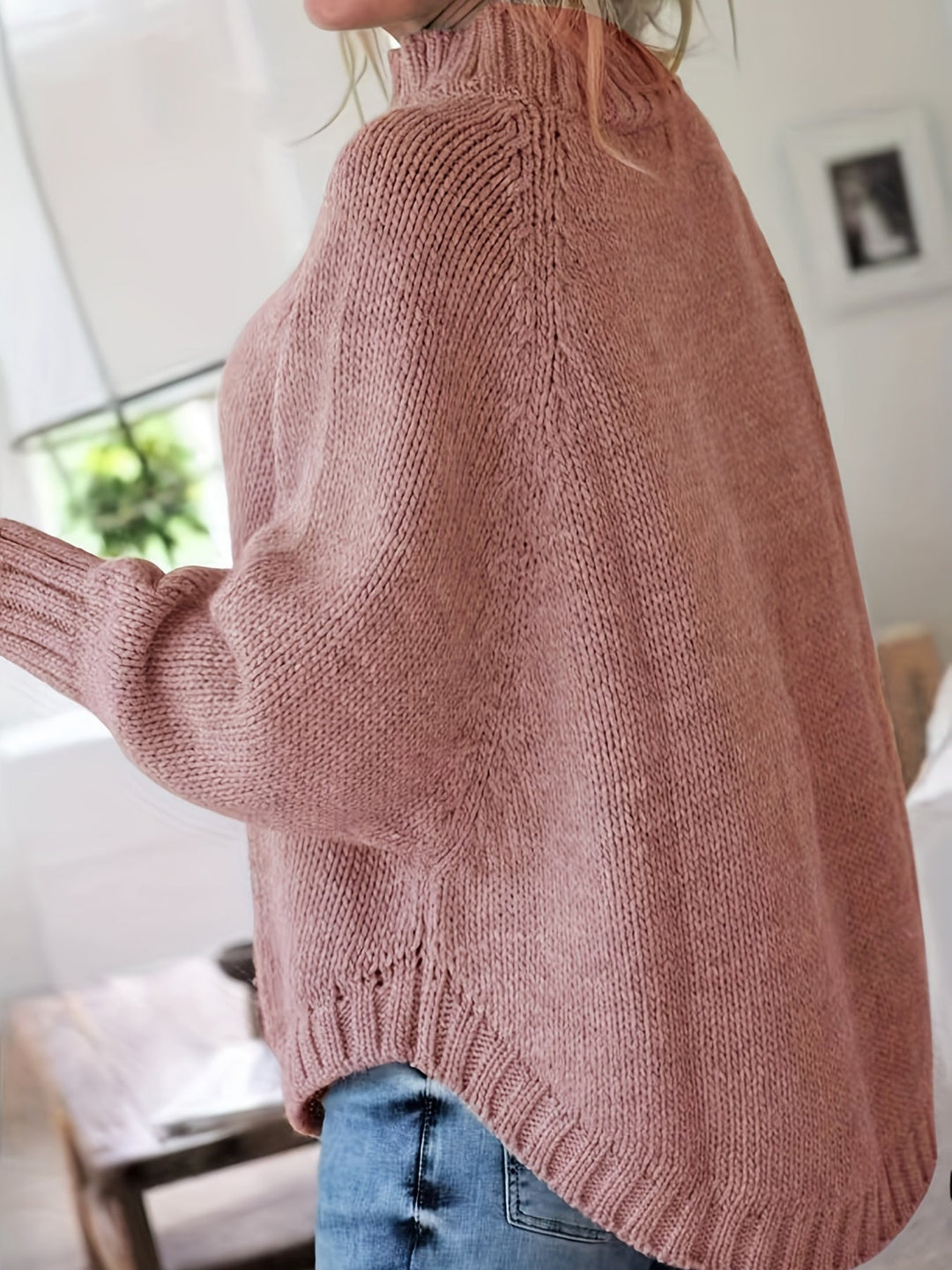 Corinne | Cozy High Neck Cable Knit Sweater