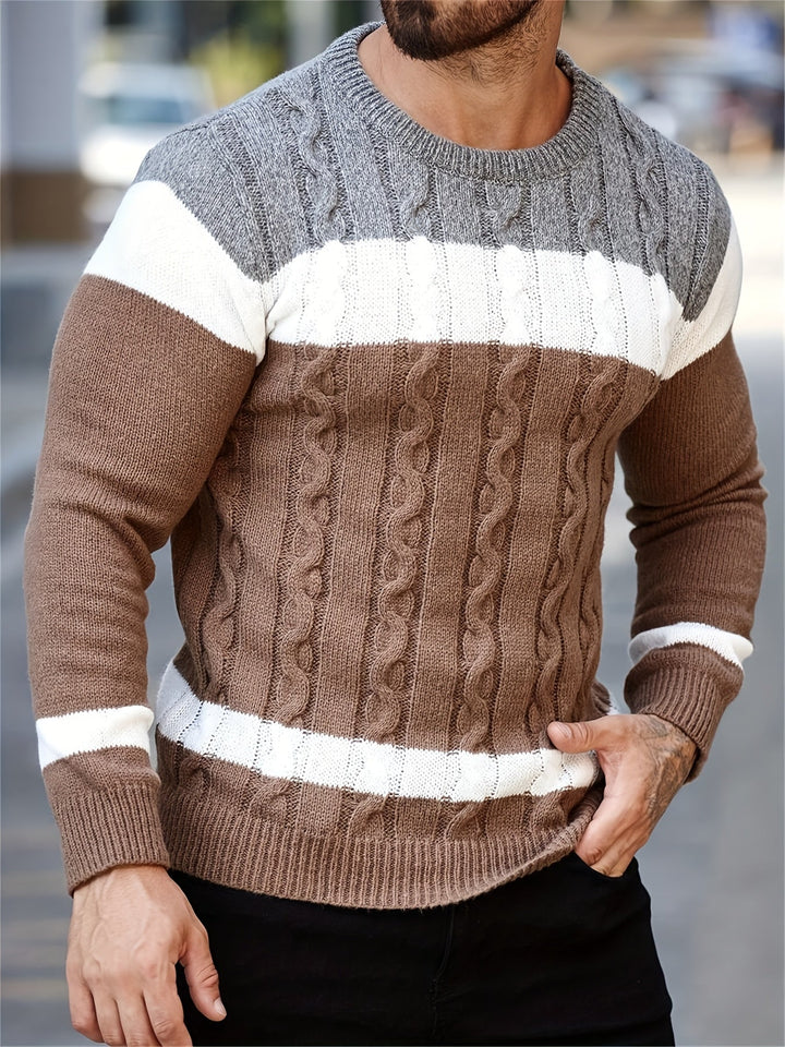 Ethan | Checked Knit Sweater