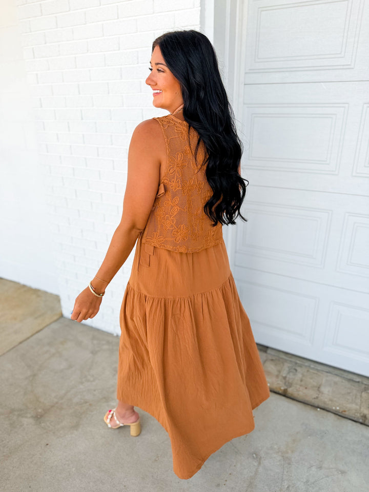 Leilani | Women's Set with Embroidery and Tiered Skirt