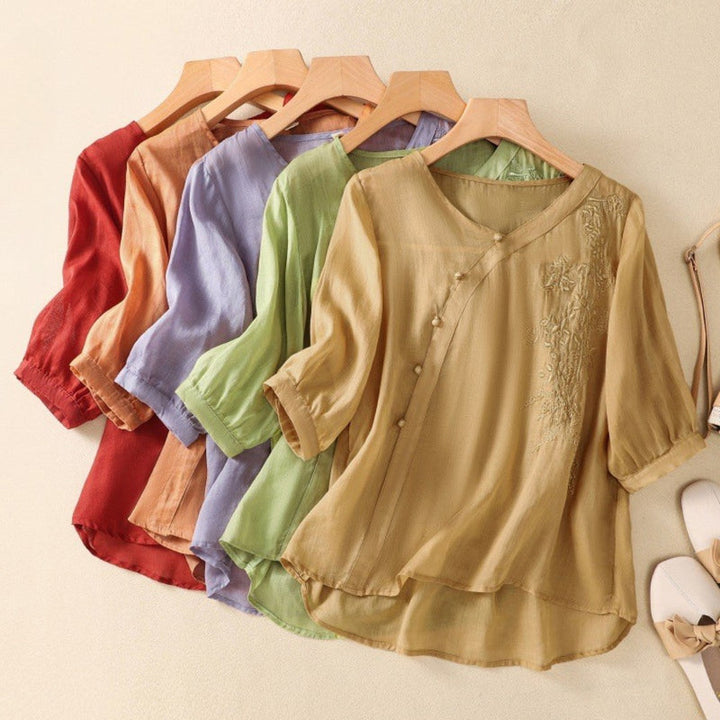 Stella - Asymmetrical Button Tunic