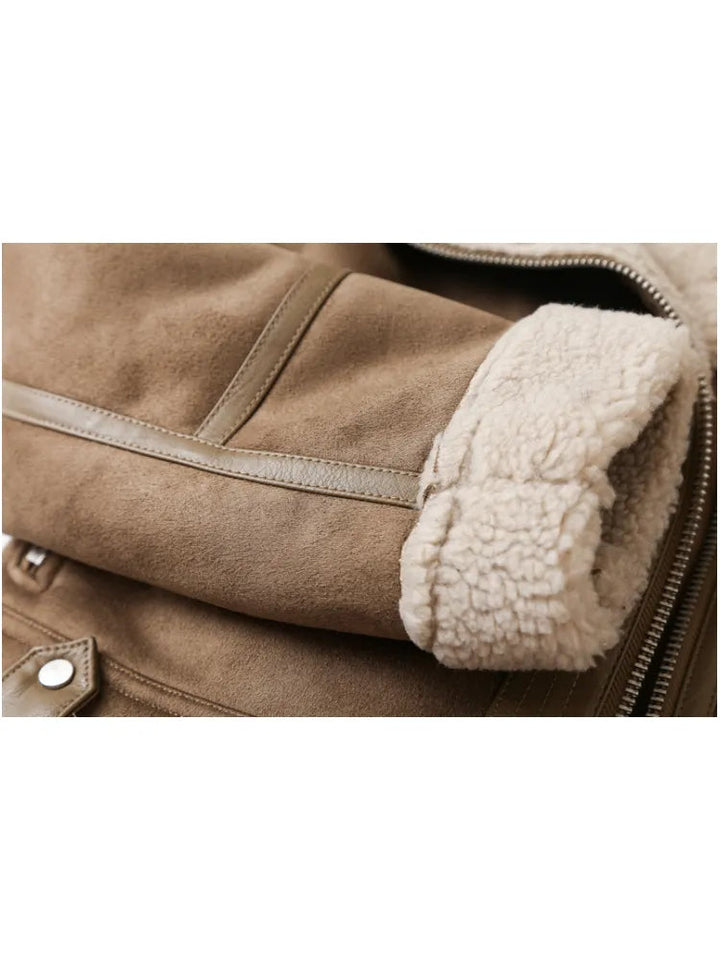 Ladies Vintage Pilot Bomber Jacket