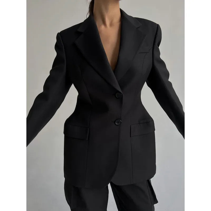 Amara | Women's Blazer with Notched Lapels and Buttons