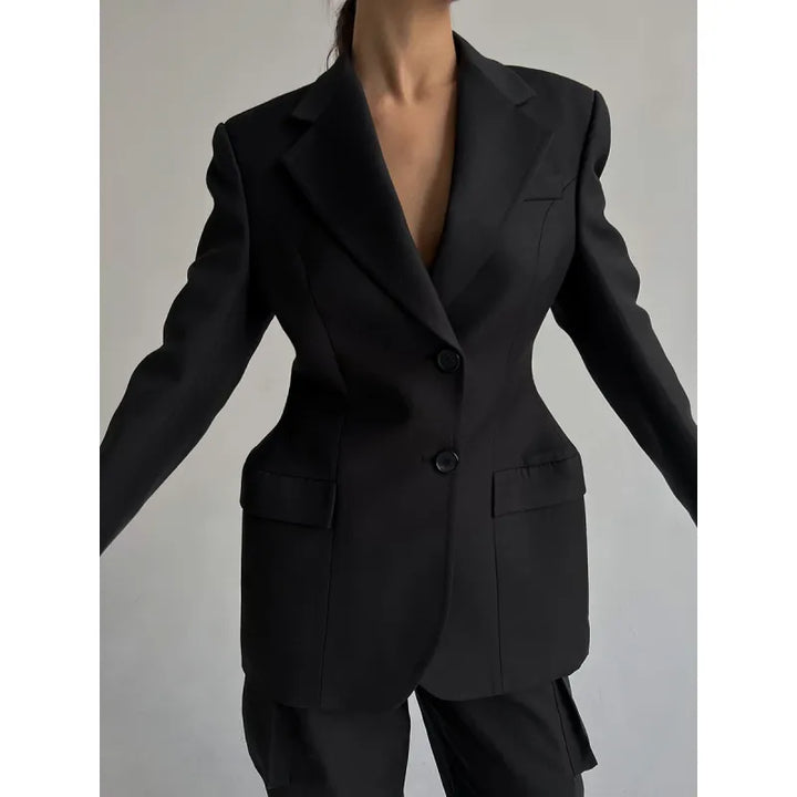 Amara | Women's Blazer with Notched Lapels and Buttons