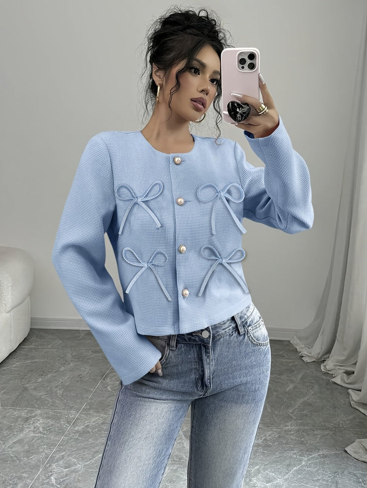 Odette | Cropped Jacket with Bow Detail