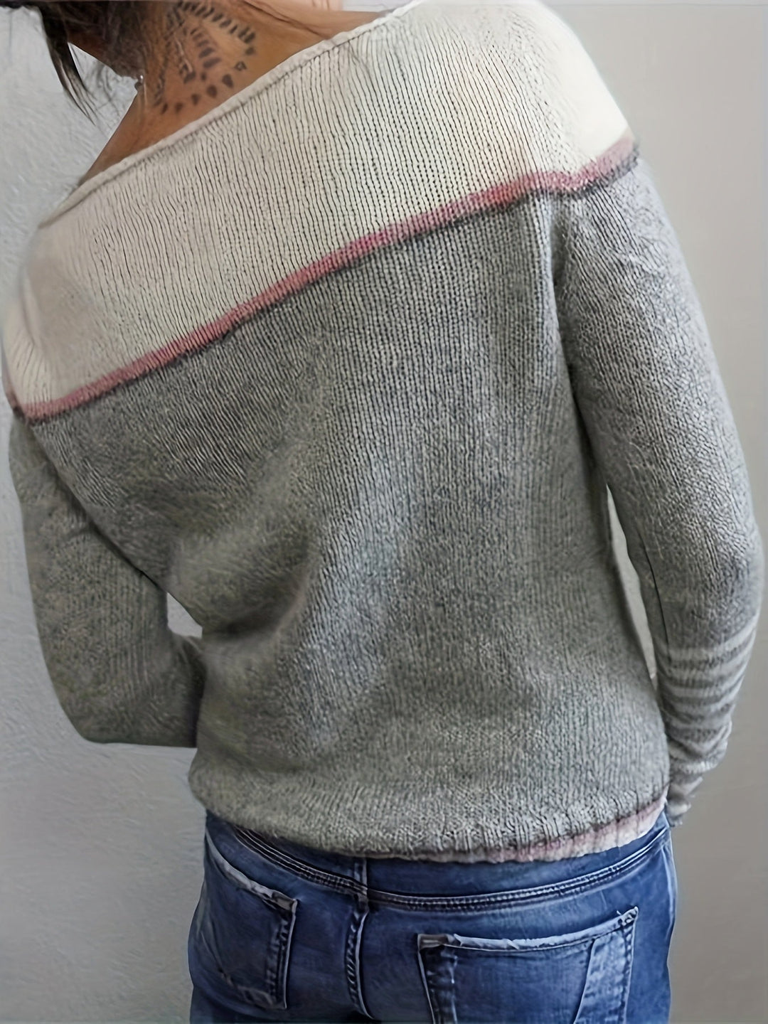 Francesca | Color-Block Bootneck Sweater