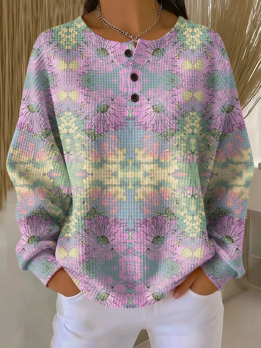 Alma | Pullover with Ethnic Floral Pattern