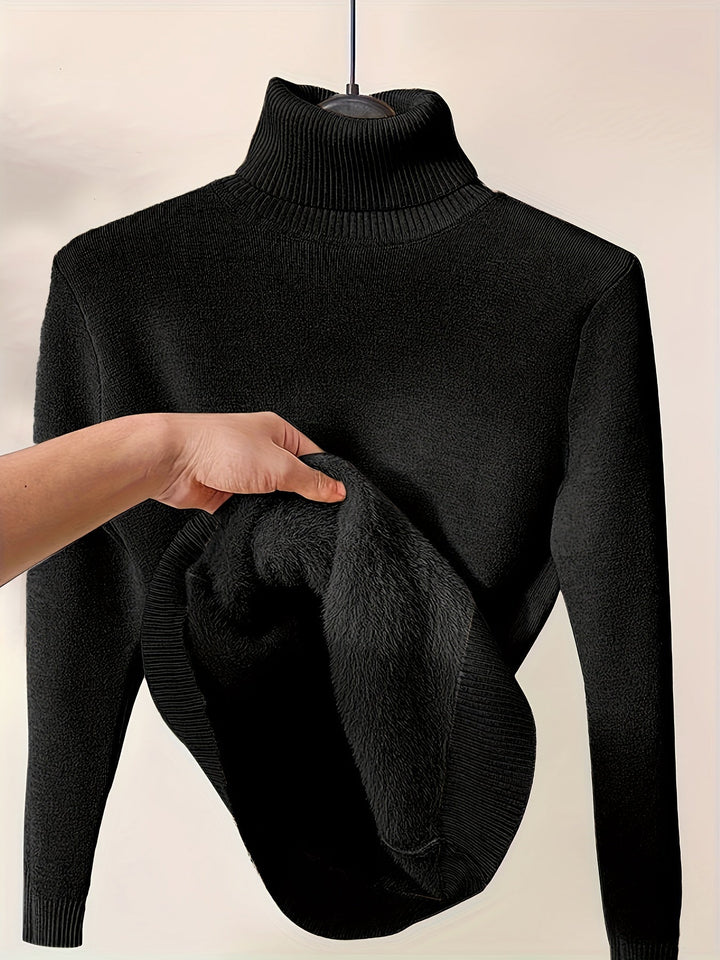 Selena | Cozy Lined High Neck Sweater