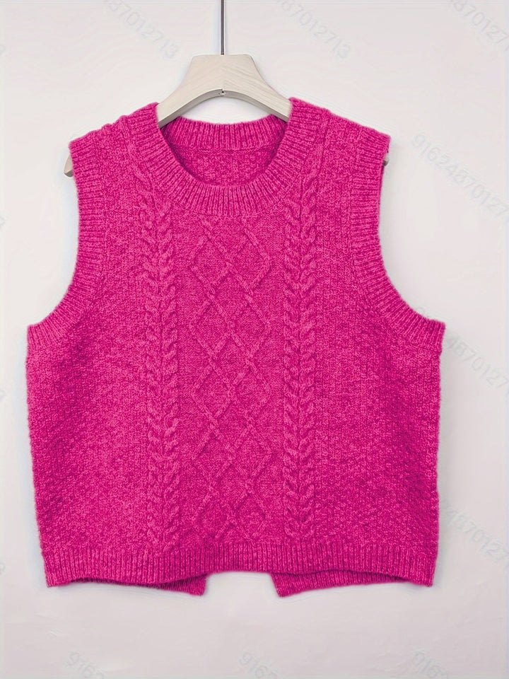 Brooke | Cable Knit Sweater Vest