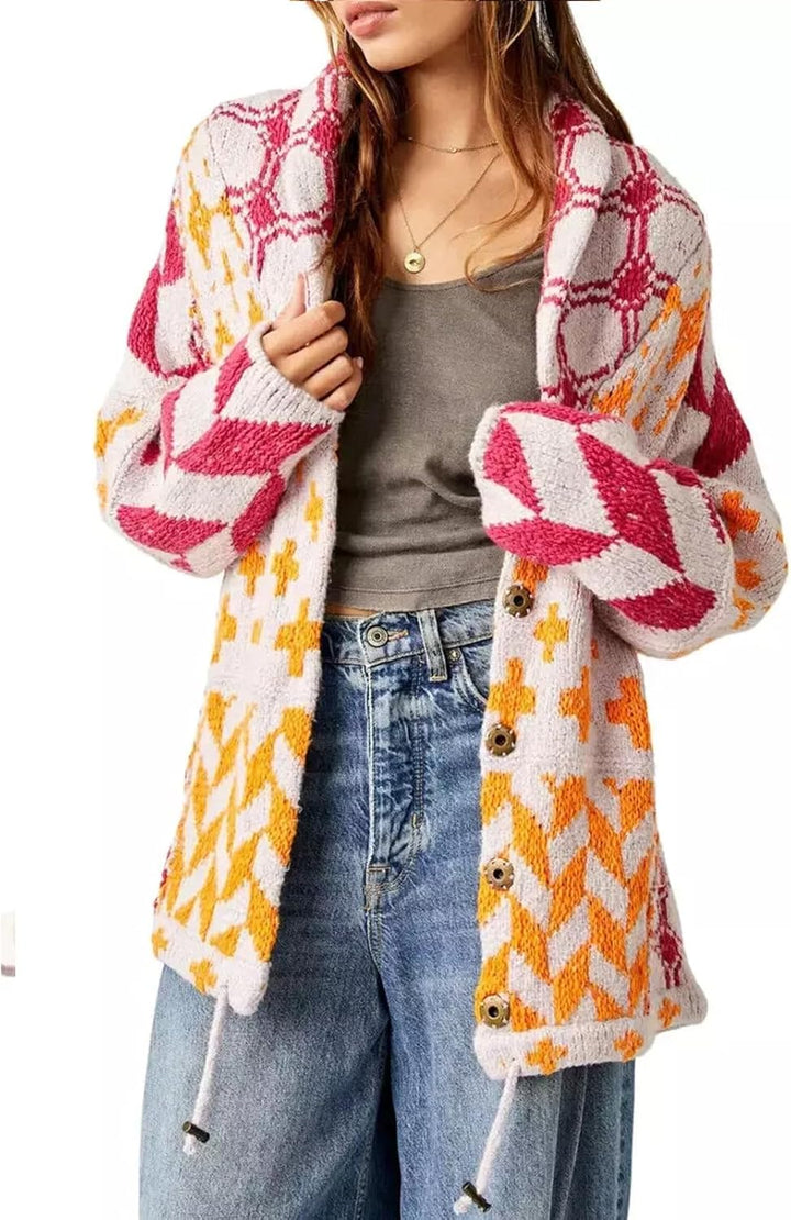 KYLINE – CLEAR GEOMETRIC CARDIGAN