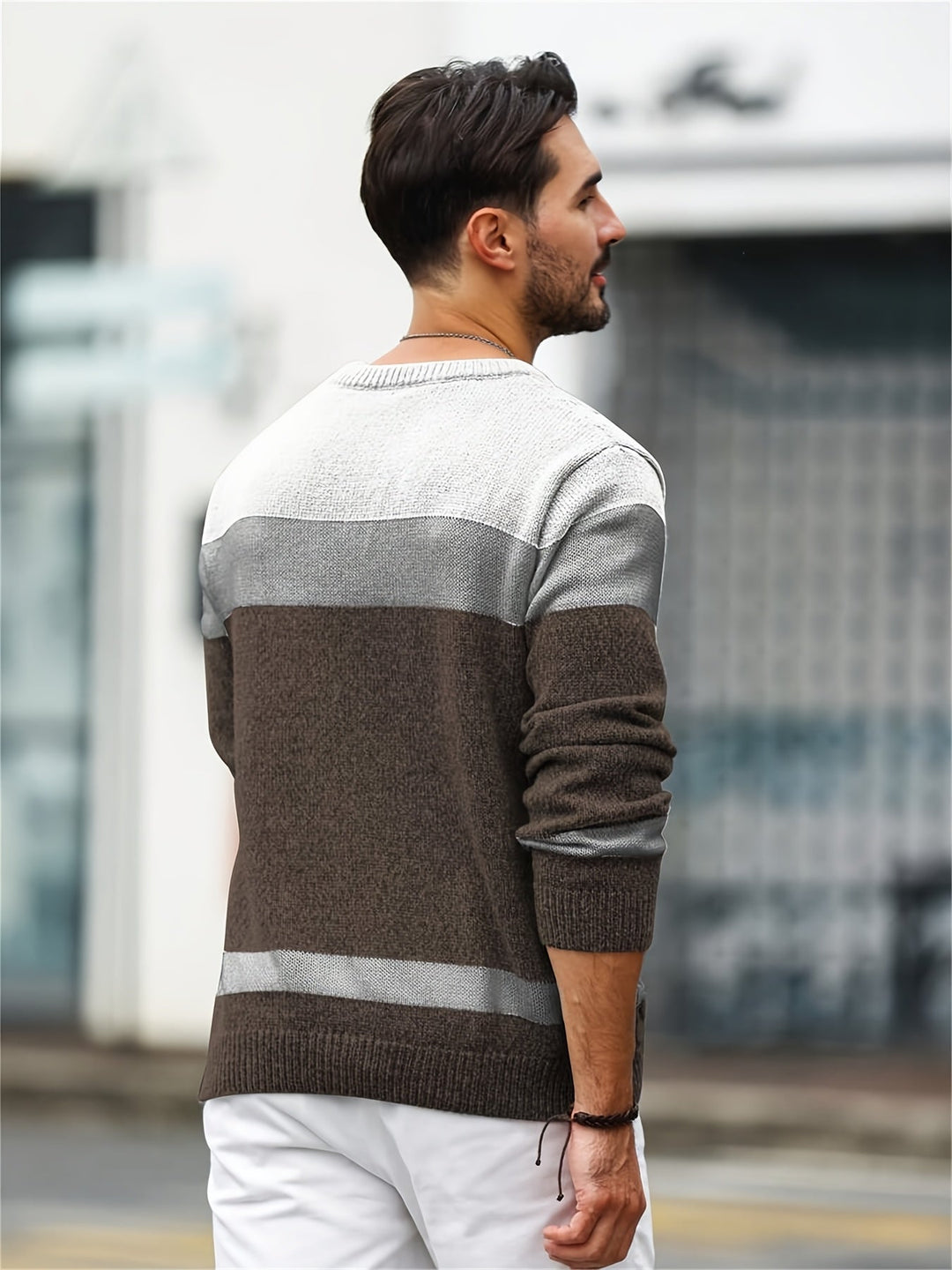 Ethan | Checked Knit Sweater