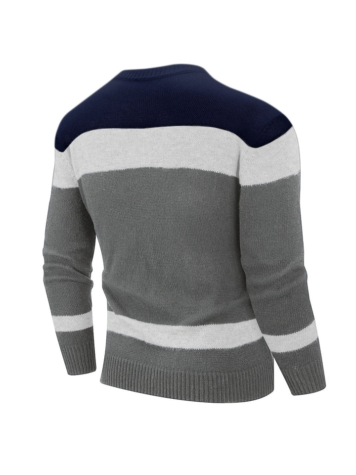 Ethan | Checked Knit Sweater