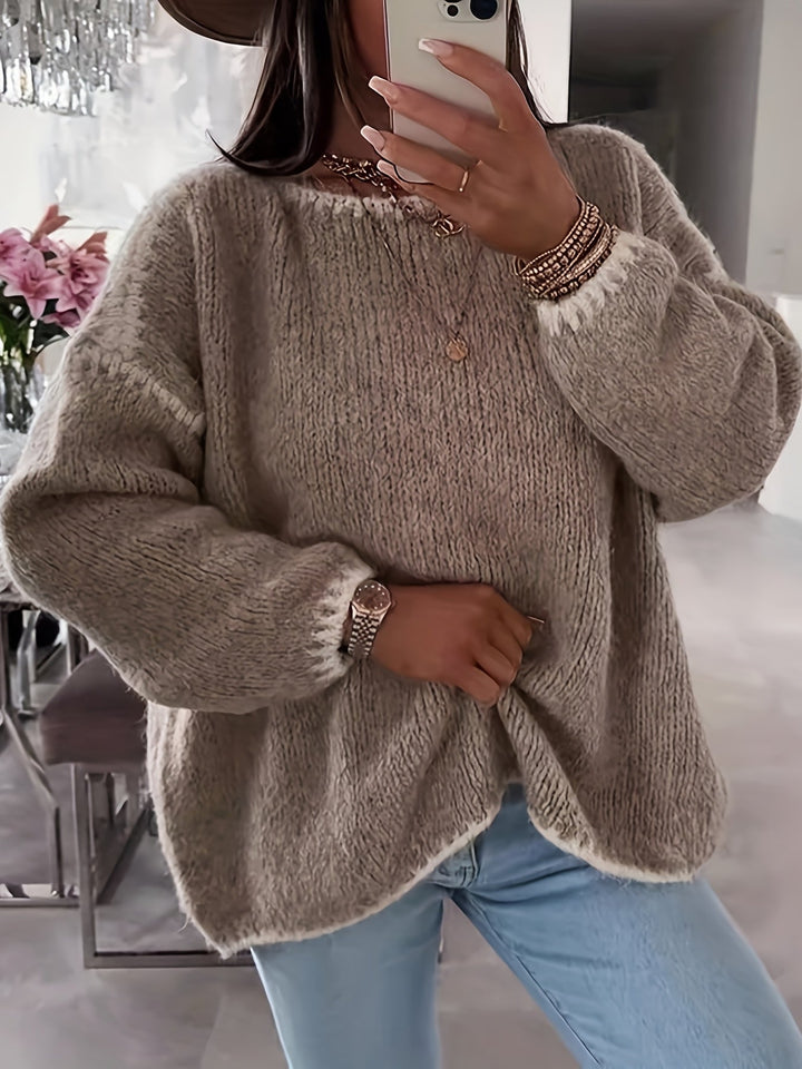 Willa | Women's Sweater with Crewneck and Ribbed Cuffs