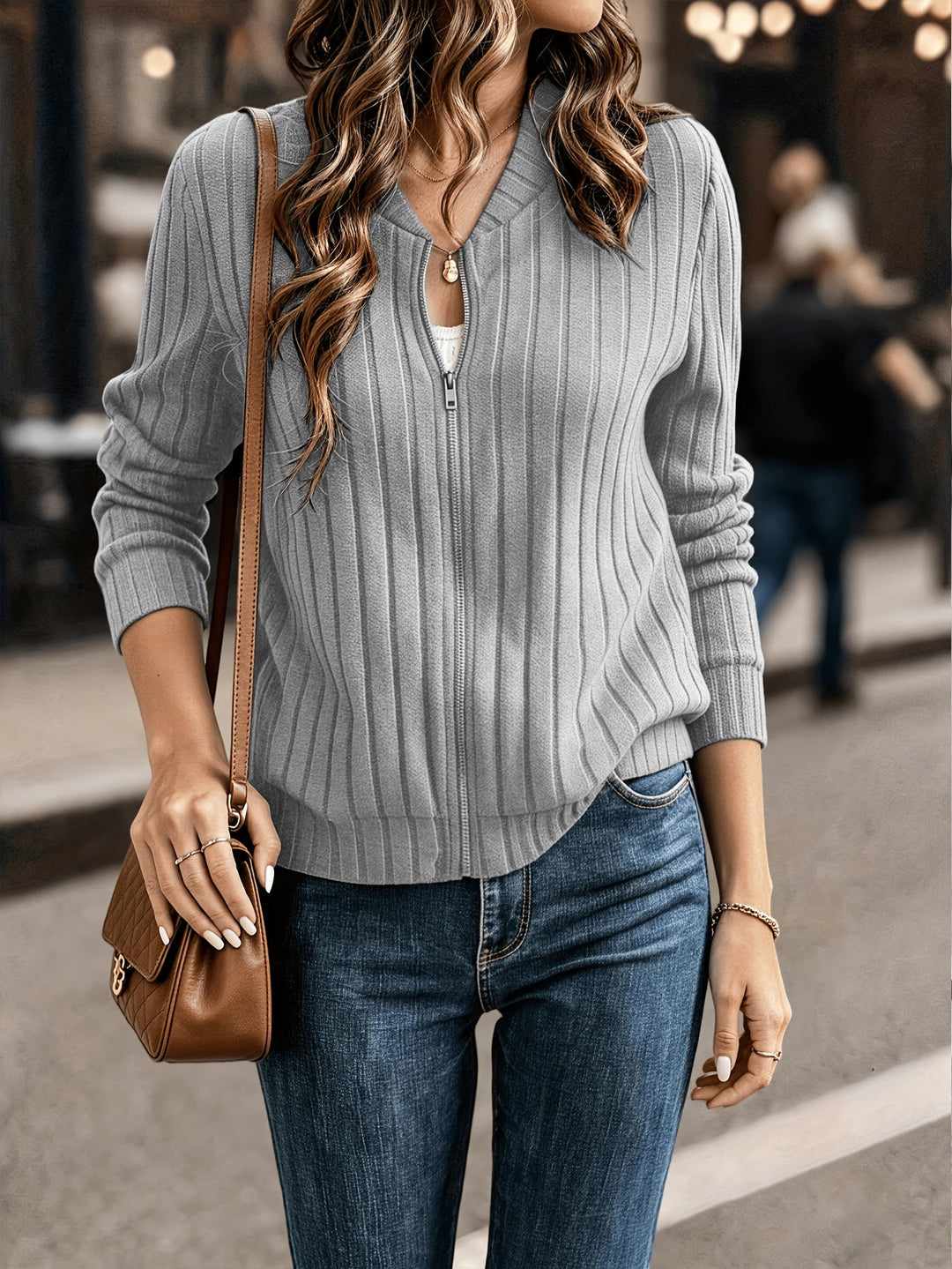Blair | Ribbed Zip Jacket