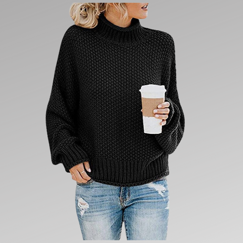 Women's Chunky Cable Knit Turtleneck