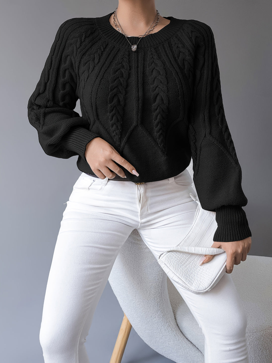 Elsie | Cable Knit Texture Sweater