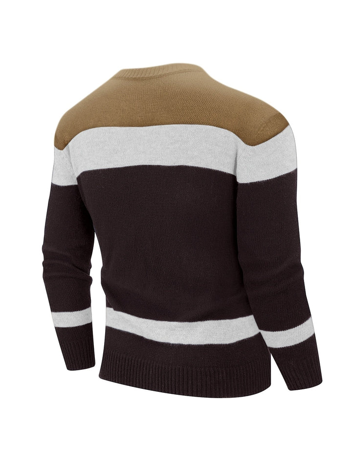 Ethan | Checked Knit Sweater