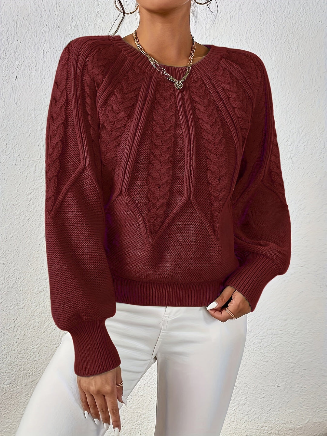 Eleanor | Relaxed Cable Knit Sweater